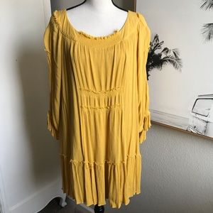 Plus size Umgee mustard yellow dress